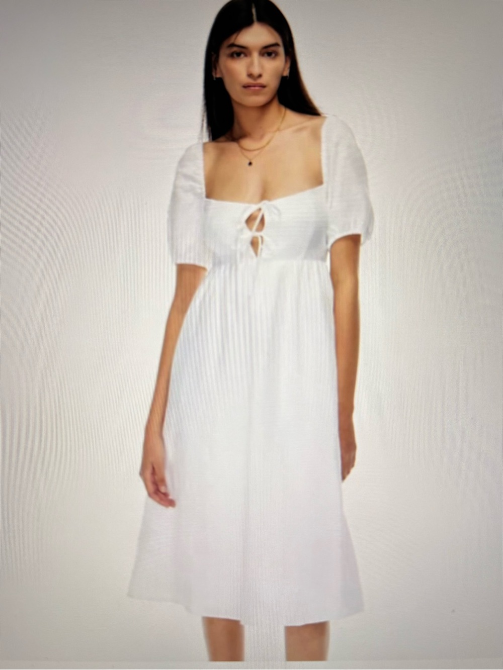 Wilfred White Organic Linen Midi Dress